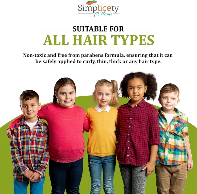 SIMPLICETY ® Lice Prevention Spray for Kids Hair (8 Fl Oz), All Natural Ingredients Lice Spray Treatment, Highly Effective Against Head Lice, Terminates Eggs, and Nits from All Hairs (Tea Tree) - Image 4